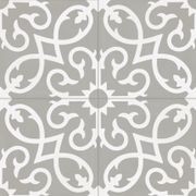 Contrasti Floral Grigio Pattern Porcelain Tile gallery detail image