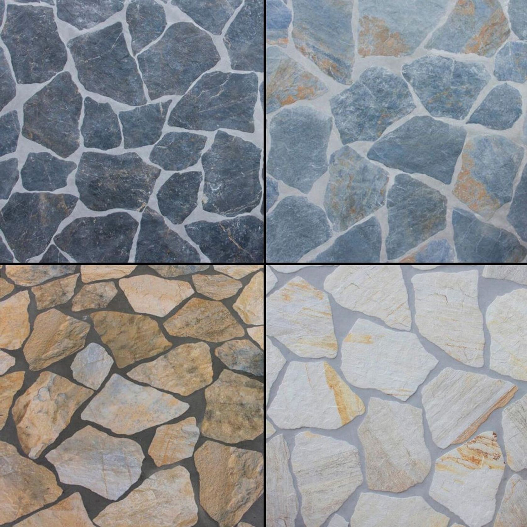 Strata Porcelain Crazy Paving - Four Colours gallery detail image