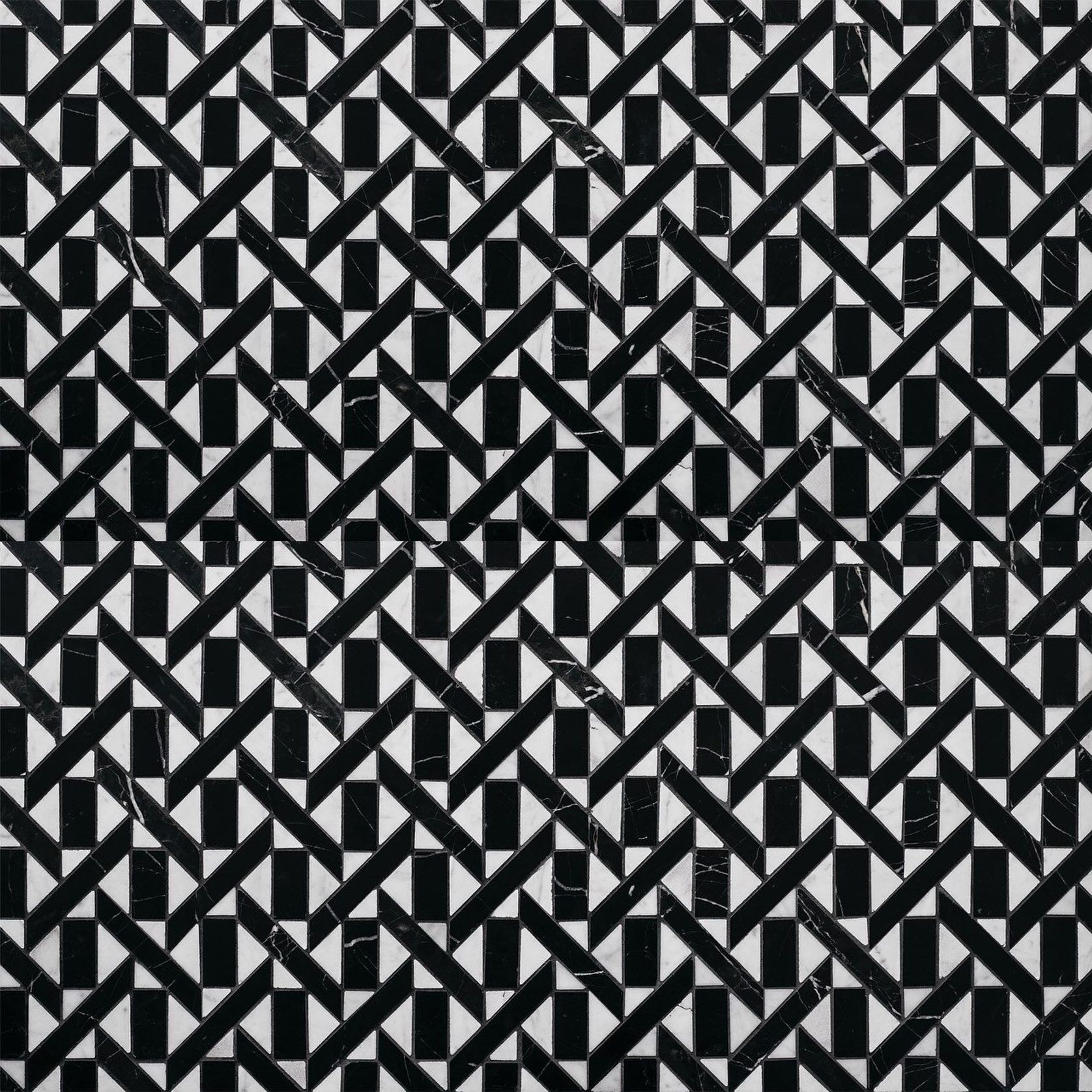 Labyrinth Oblique Carrara & Nero Marble By Steve Cordony gallery detail image
