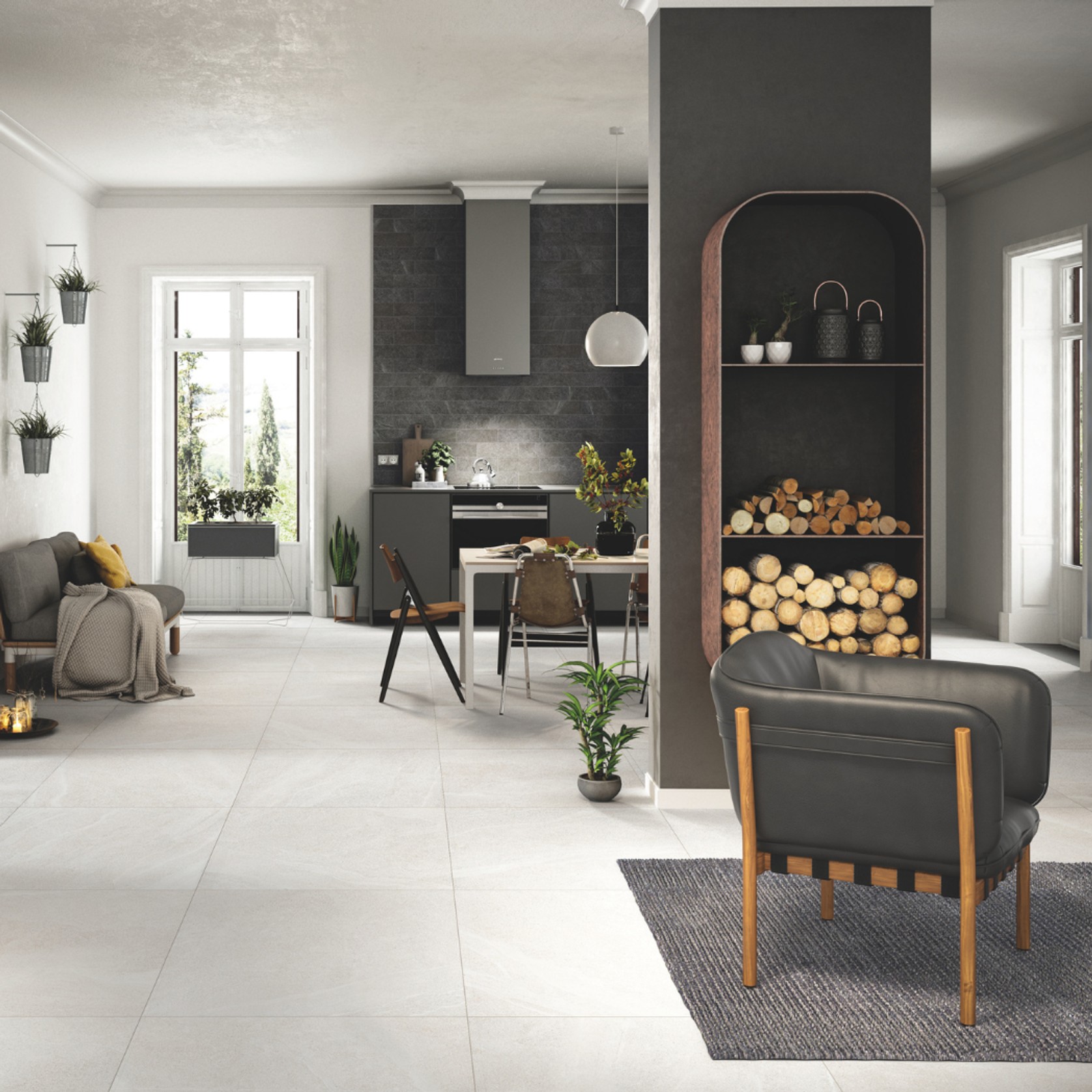 Nordic Stone White Tile gallery detail image