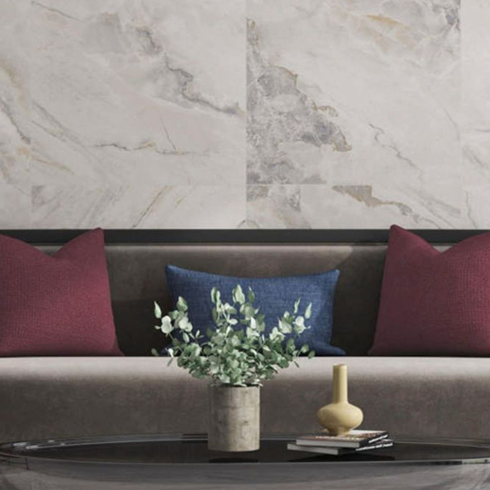 Smoke Stone Polished Porcelain Tile 750x1500 gallery detail image