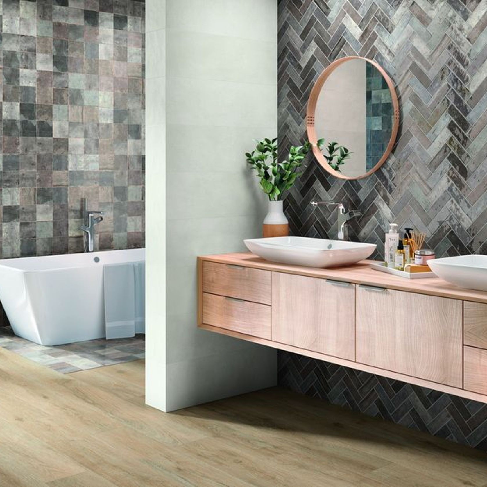 Tennessee Satin Grey Satin Floor & Wall Tiles gallery detail image