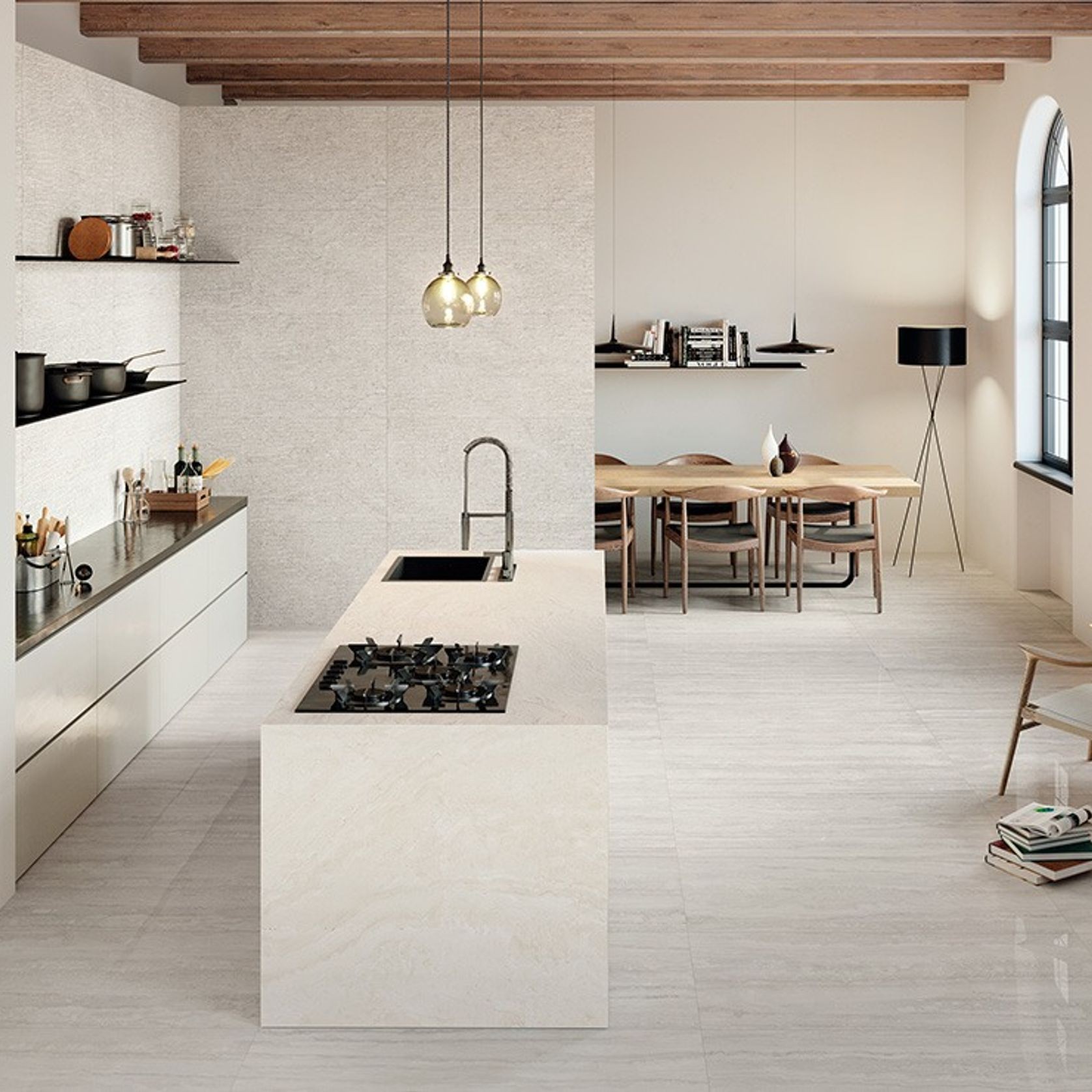 Unique Travertine Silver Floor & Wall Tile gallery detail image