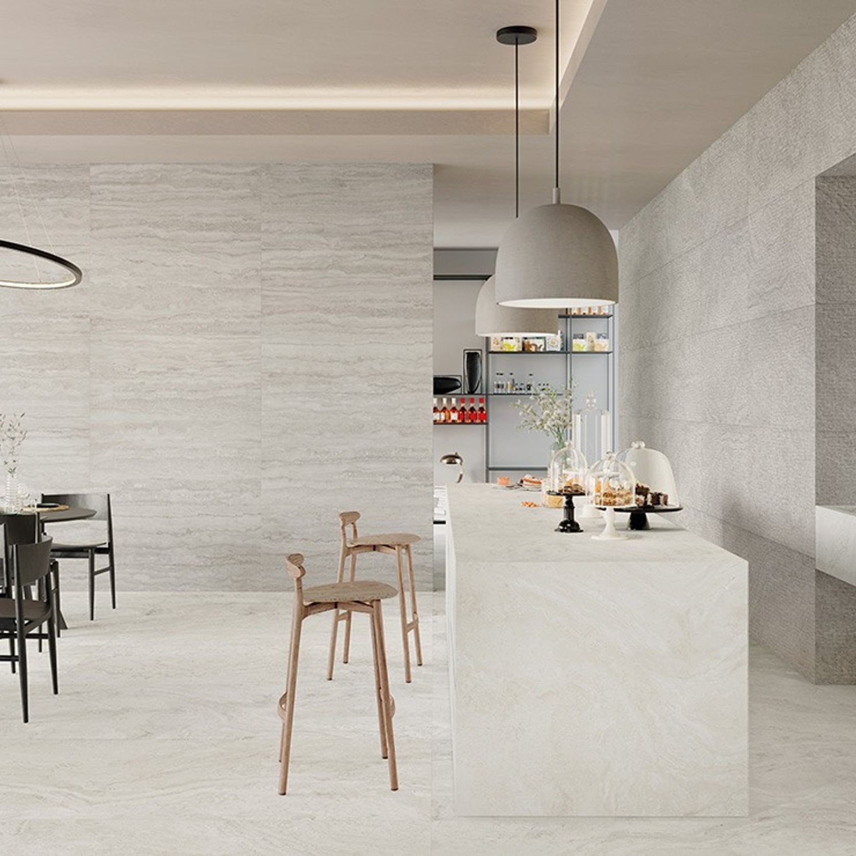 Unique Travertine Silver Floor & Wall Tile gallery detail image