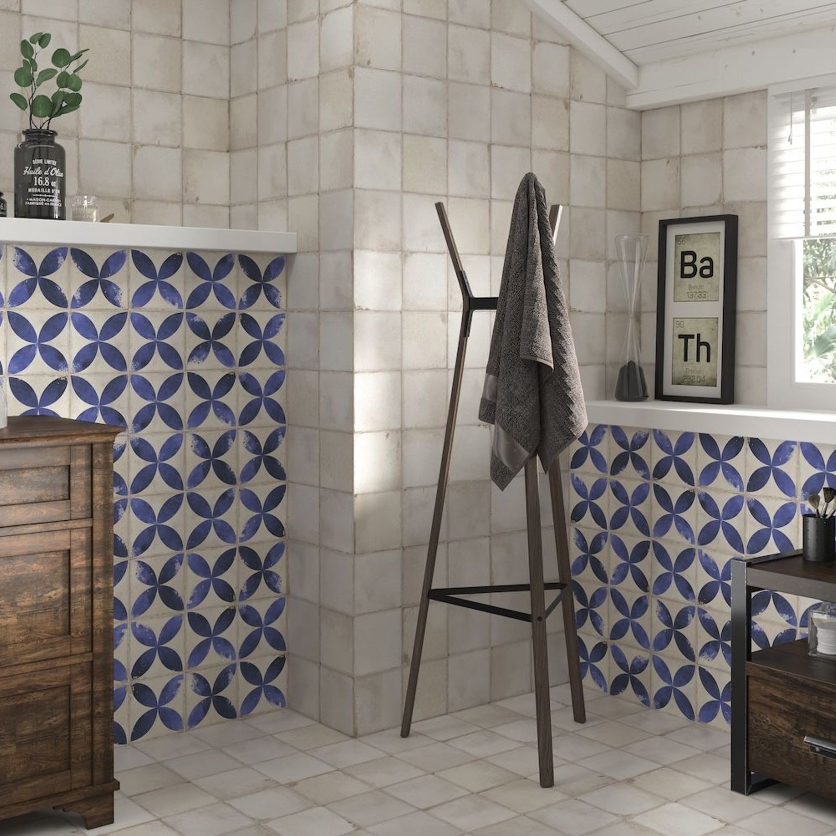 Village Daroca Blue Floor & Wall Tiles gallery detail image