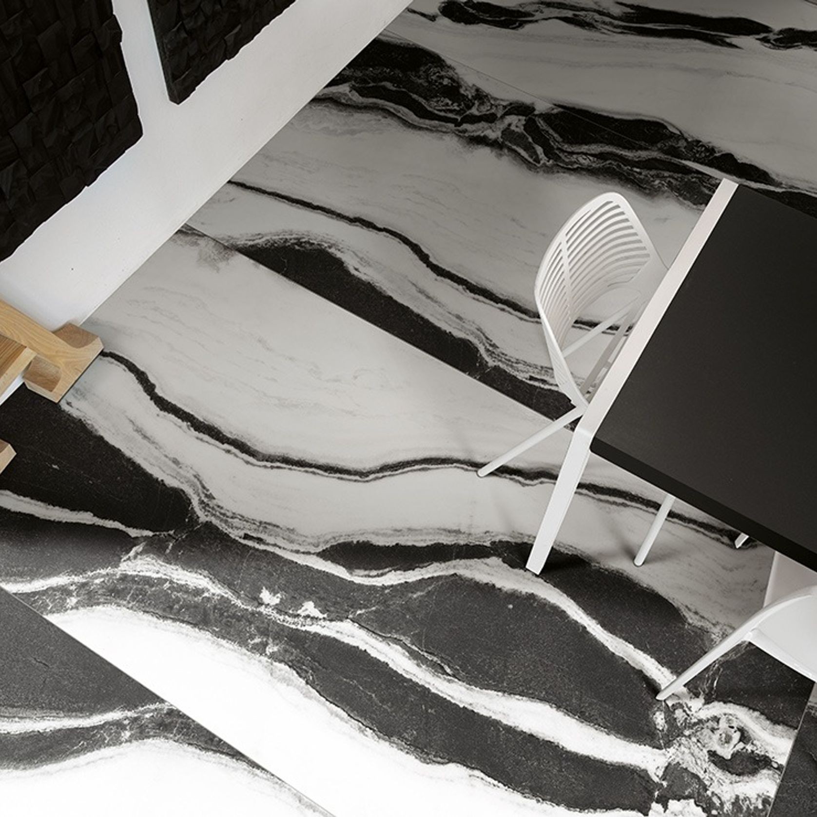 Floor Gres Black & White Marble Tile  gallery detail image