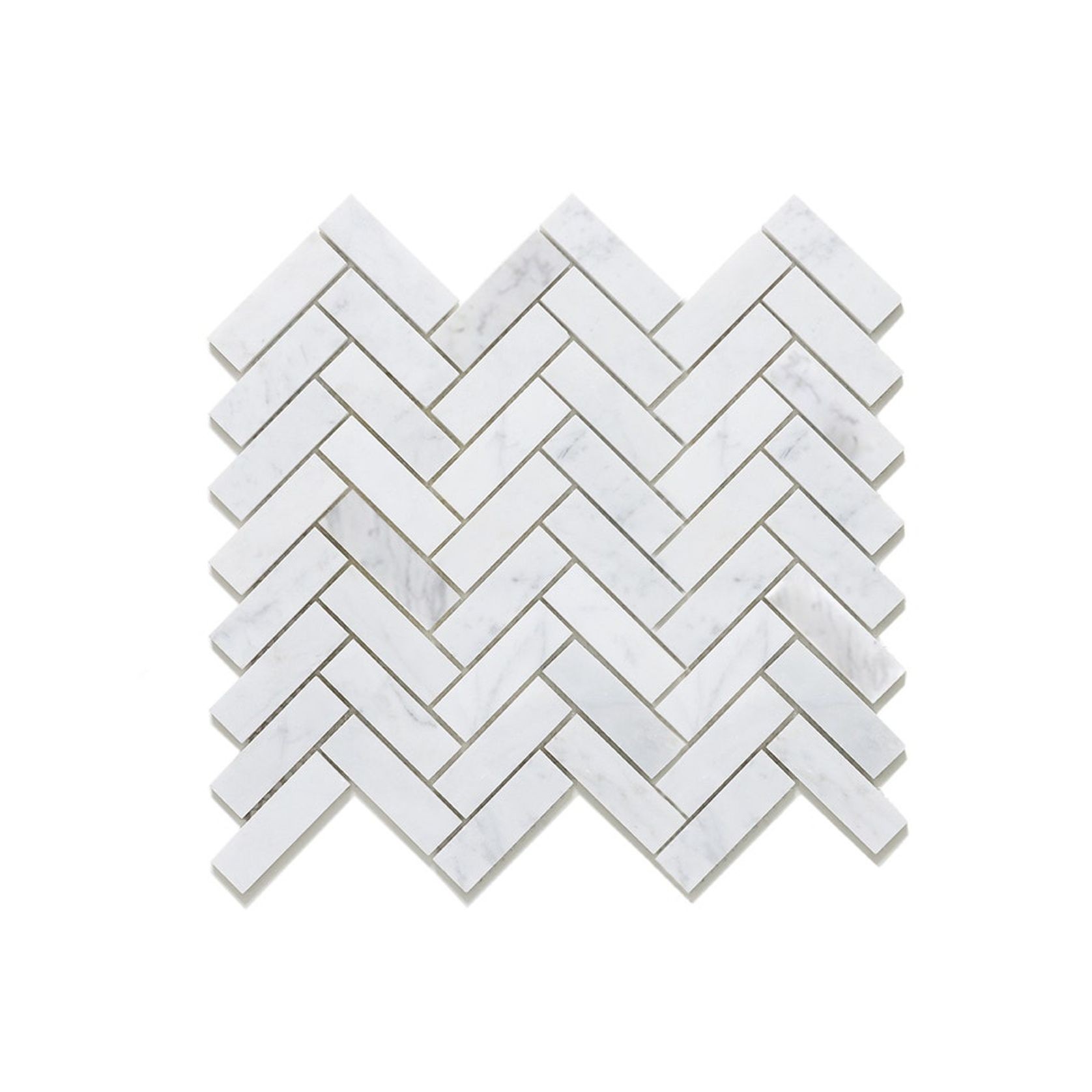 Carrara Mosaic Herringbone Wall Tiles gallery detail image