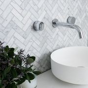 Carrara Mosaic Herringbone Wall Tiles gallery detail image