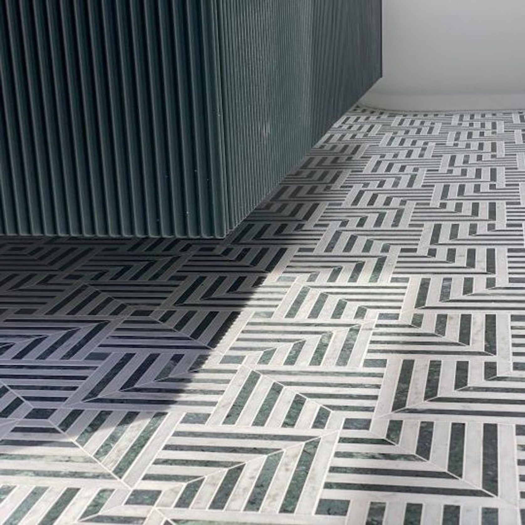 Cuba Mosaic - Indian Green, Thassos & Carrara gallery detail image