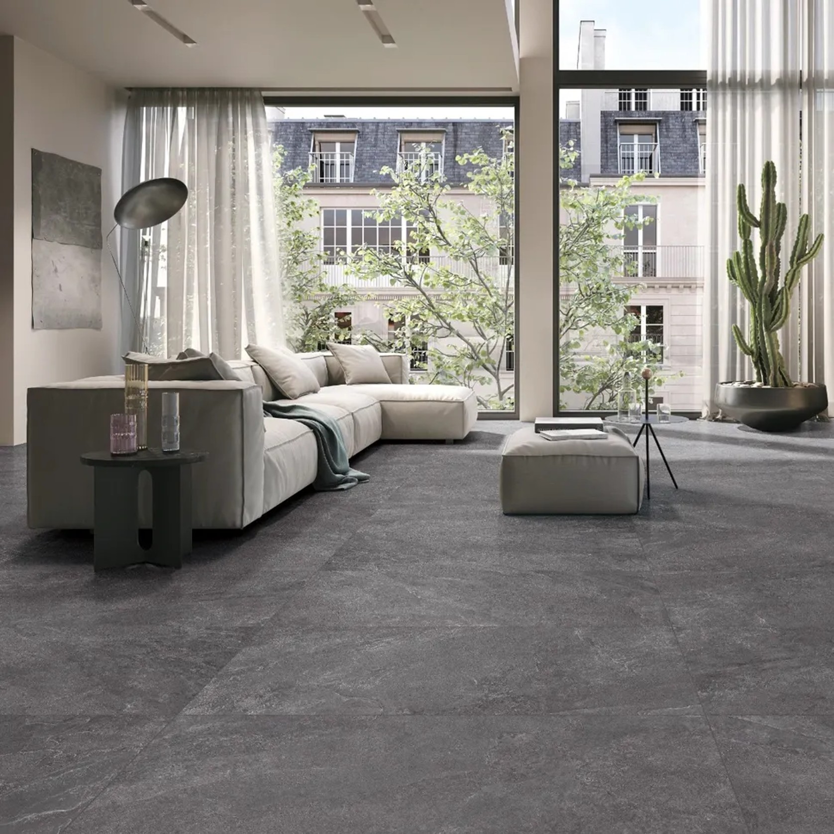 Primal Floor & Wall Tiles | 600x1200x9.5 | Charcoal gallery detail image
