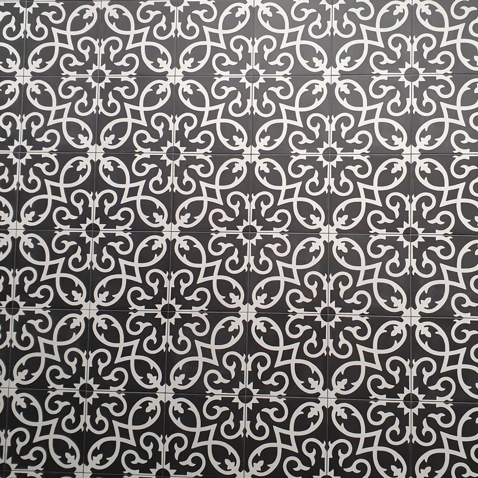 Contrasti Floral Noir Pattern Porcelain Tile gallery detail image