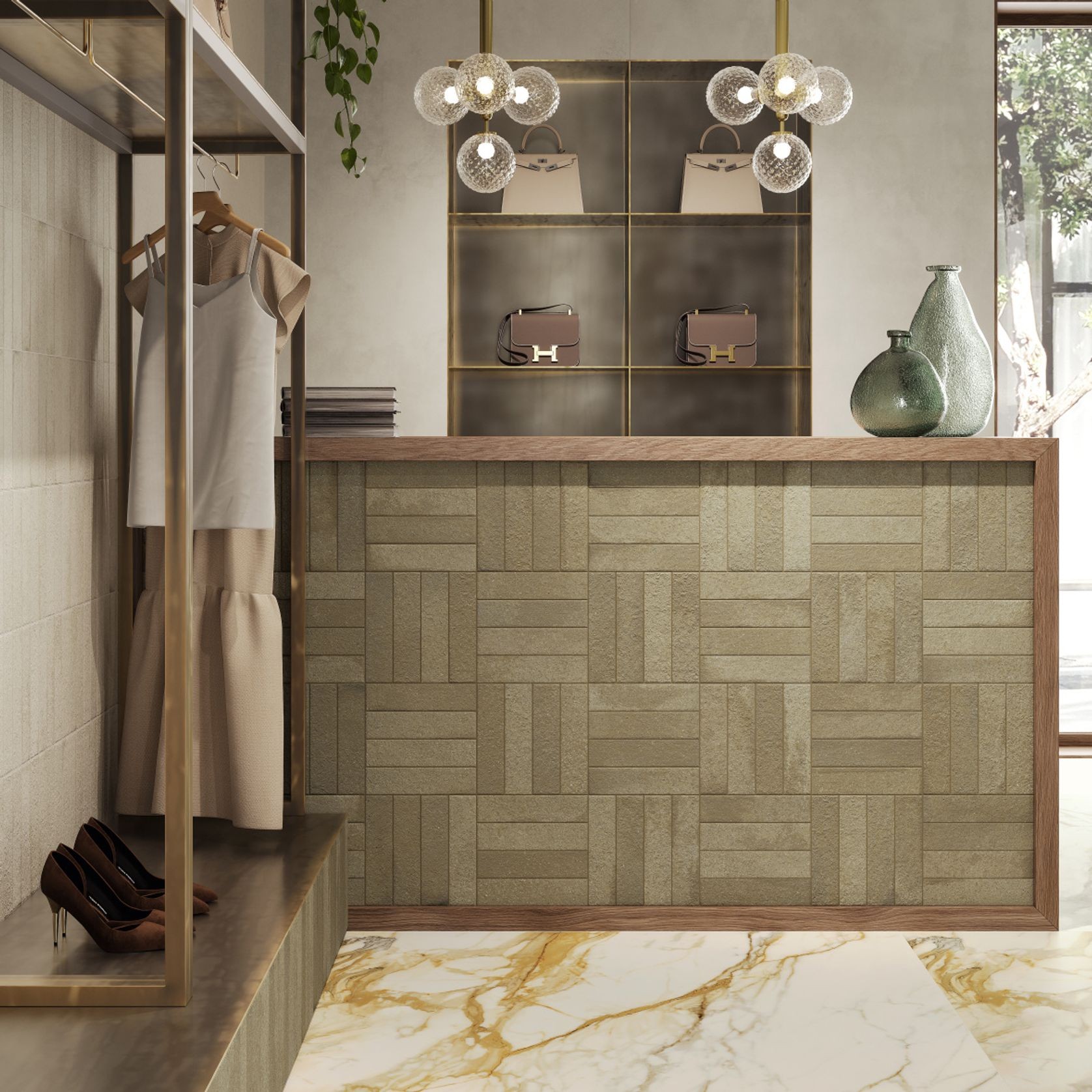 Cinder Brick Basil | Perini Tiles gallery detail image