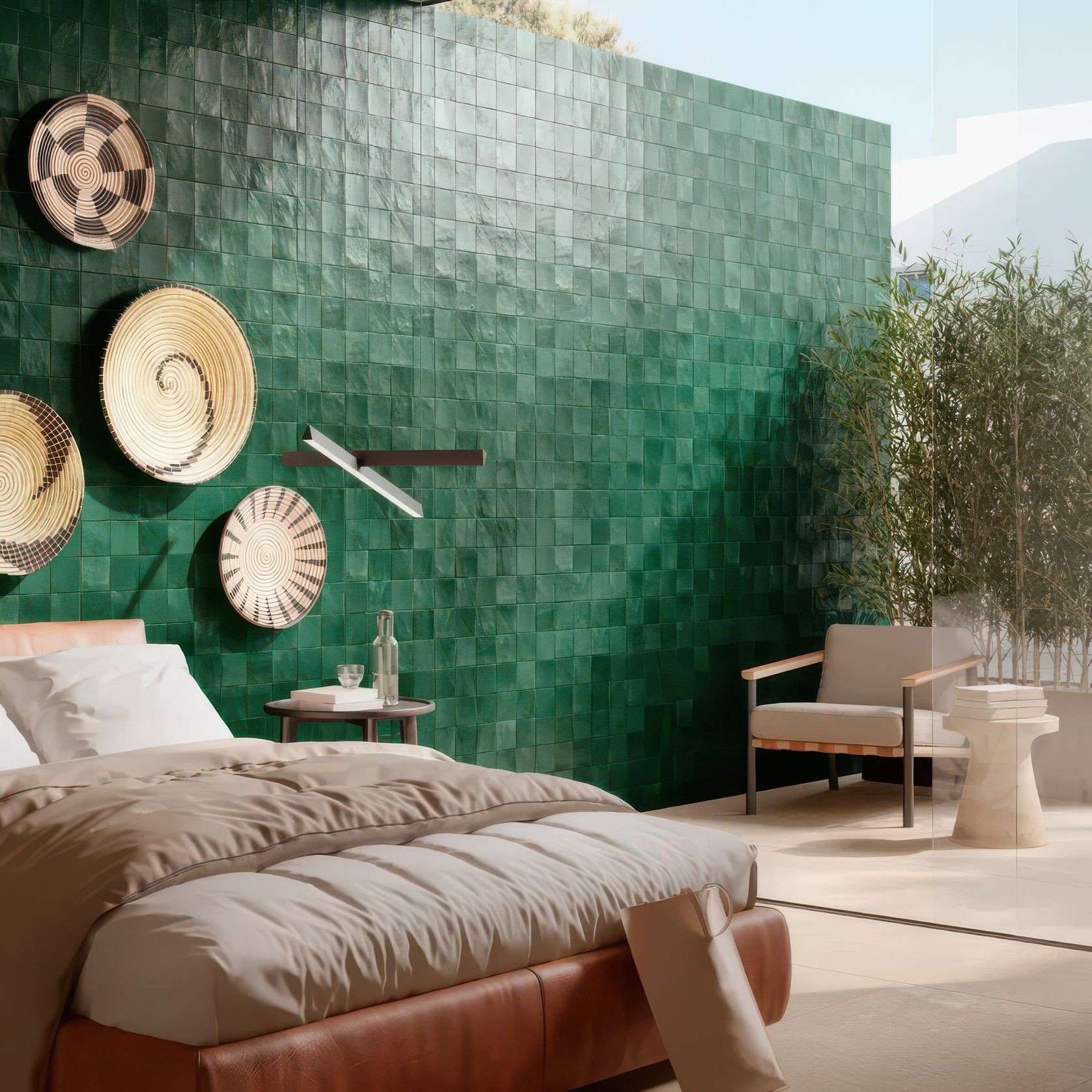 Melange Teal | 100x100mm Tile gallery detail image