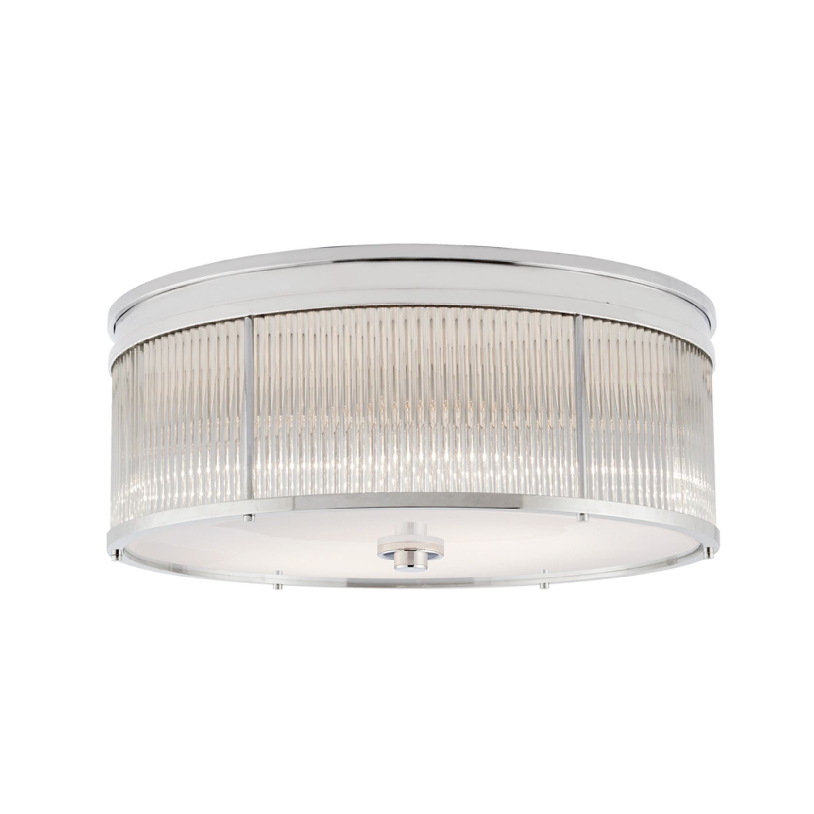 Allen Large Round Flush Mount – Nickel gallery detail image