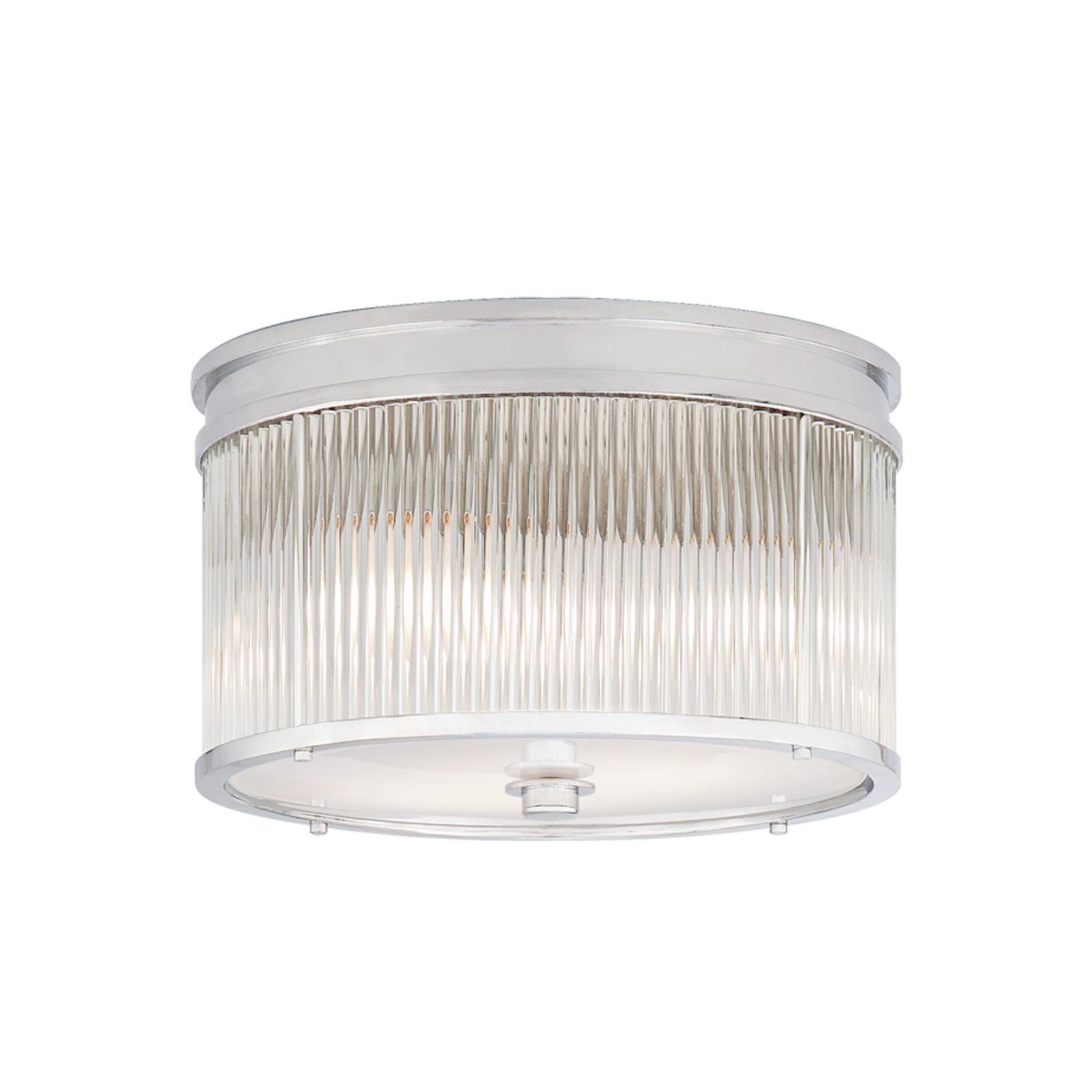 Allen Medium Round Flush Mount – Nickel gallery detail image