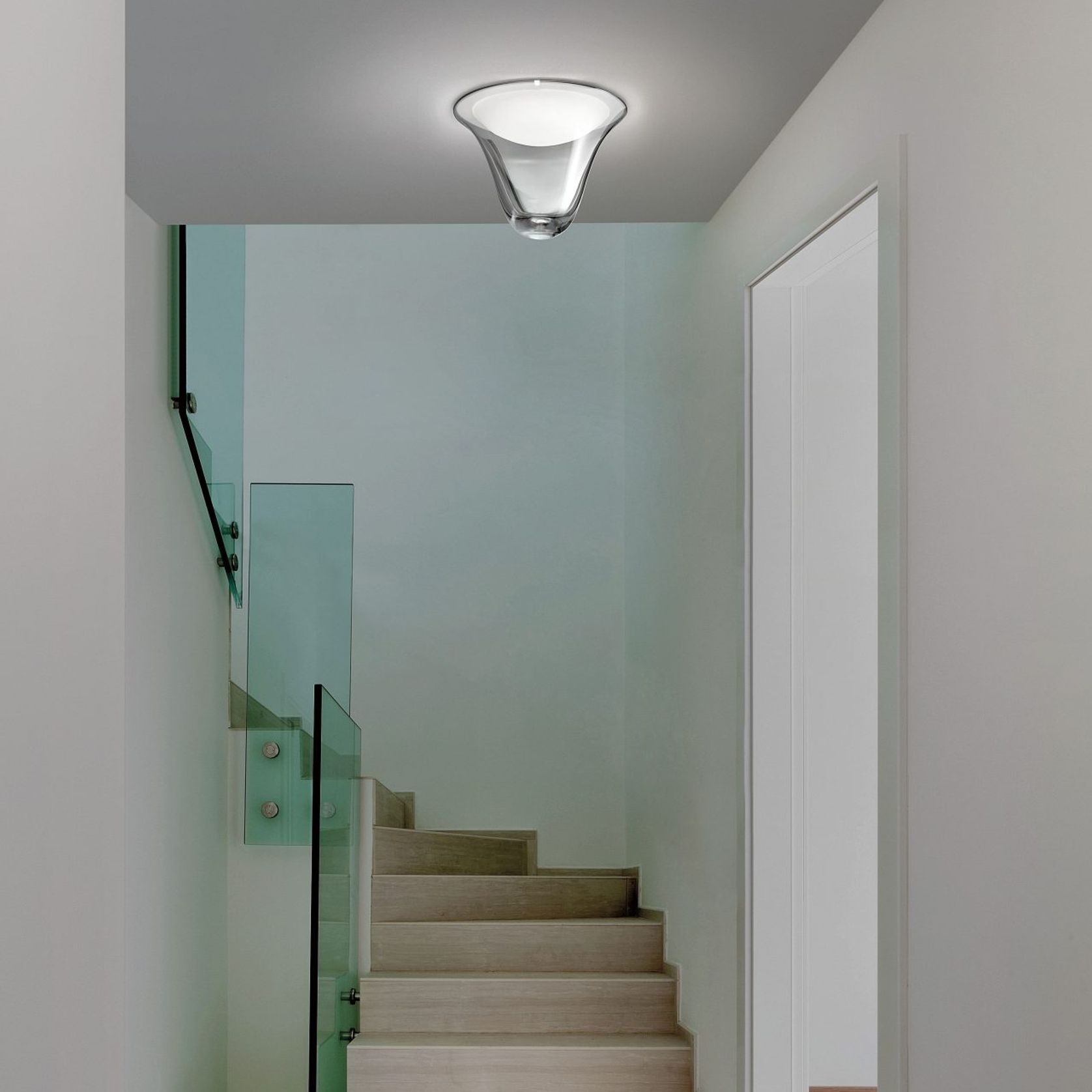 Glass Ceiling Light Modern LED Source gallery detail image