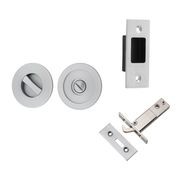Iver Round Sliding Door Pull with Inbuilt Privacy Turn gallery detail image