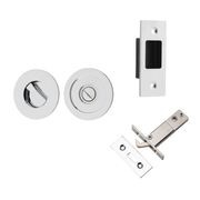 Iver Round Sliding Door Pull with Inbuilt Privacy Turn gallery detail image