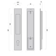 Mardeco 'M' Series Flush Pull Euro Lock Set gallery detail image