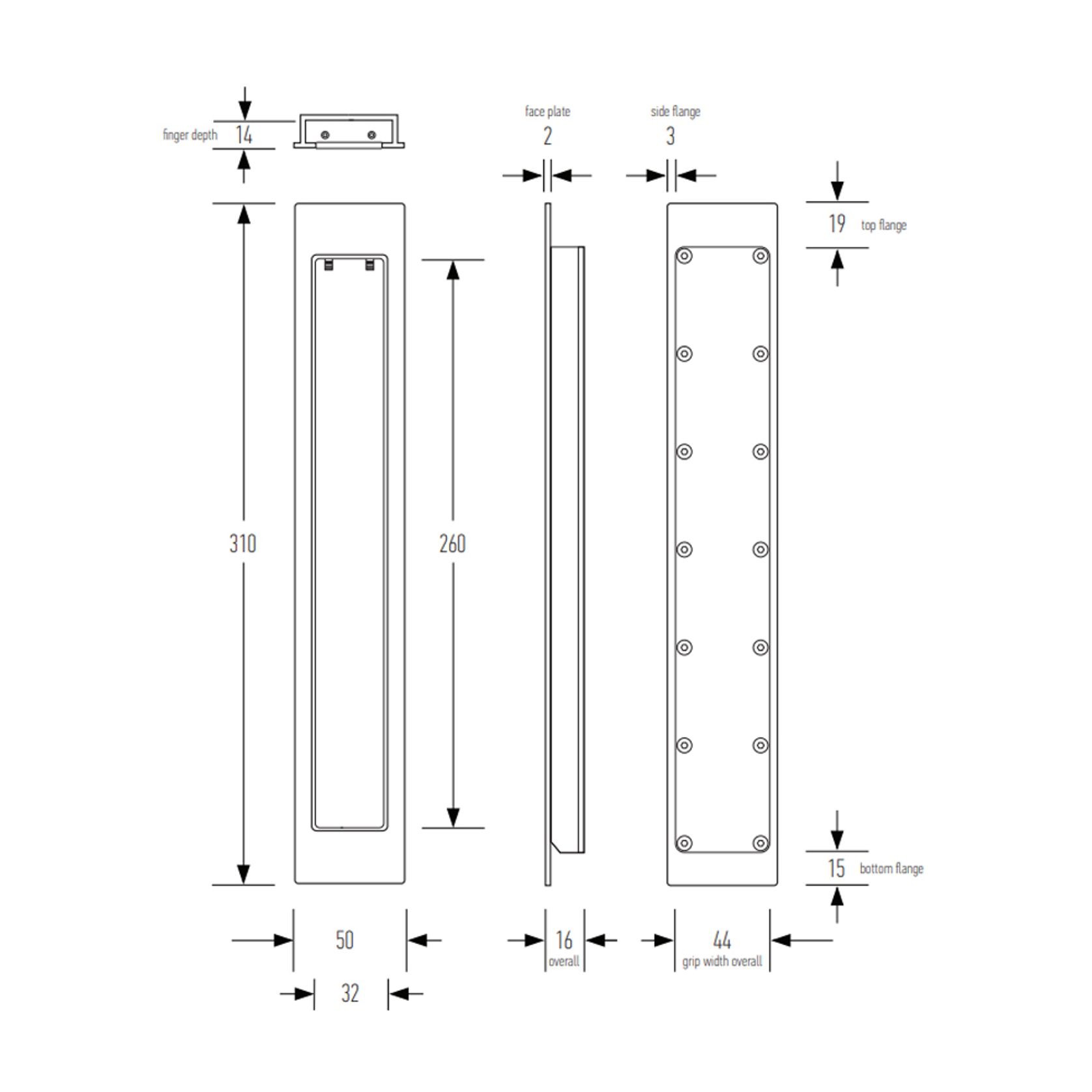 Halliday & Baillie Flush Pull gallery detail image