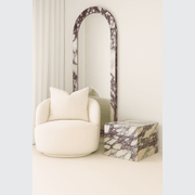Crescent Arch Mirror - Italian Viola Calacatta gallery detail image