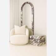 Crescent Arch Mirror - Italian Viola Calacatta gallery detail image