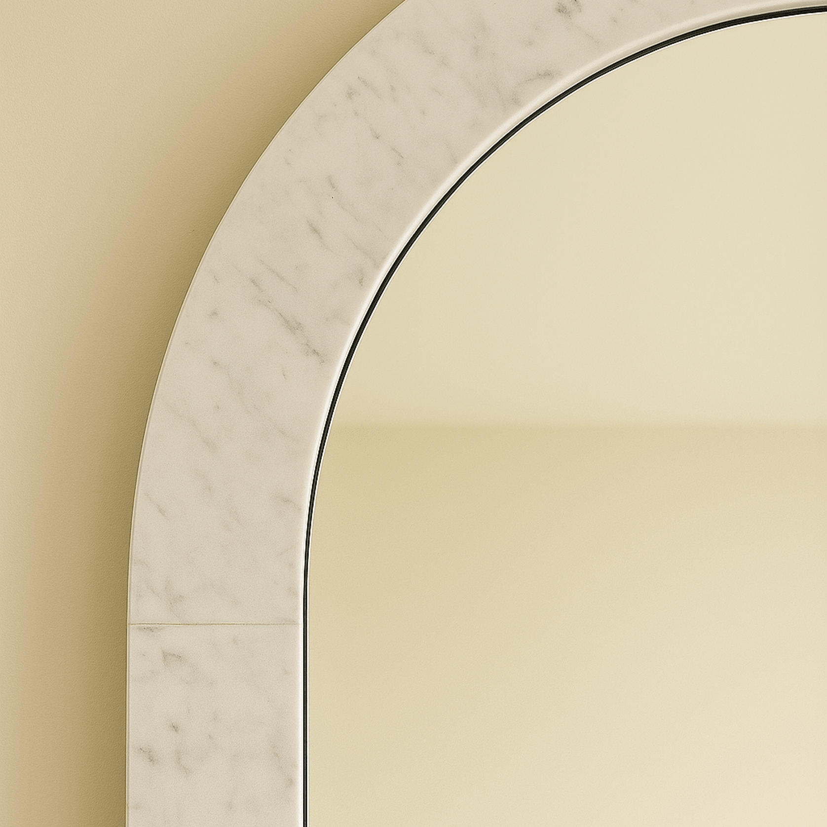 Crescent Arch Mirror - Carrara Marble gallery detail image