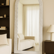 Crescent Arch Mirror - Carrara Marble gallery detail image