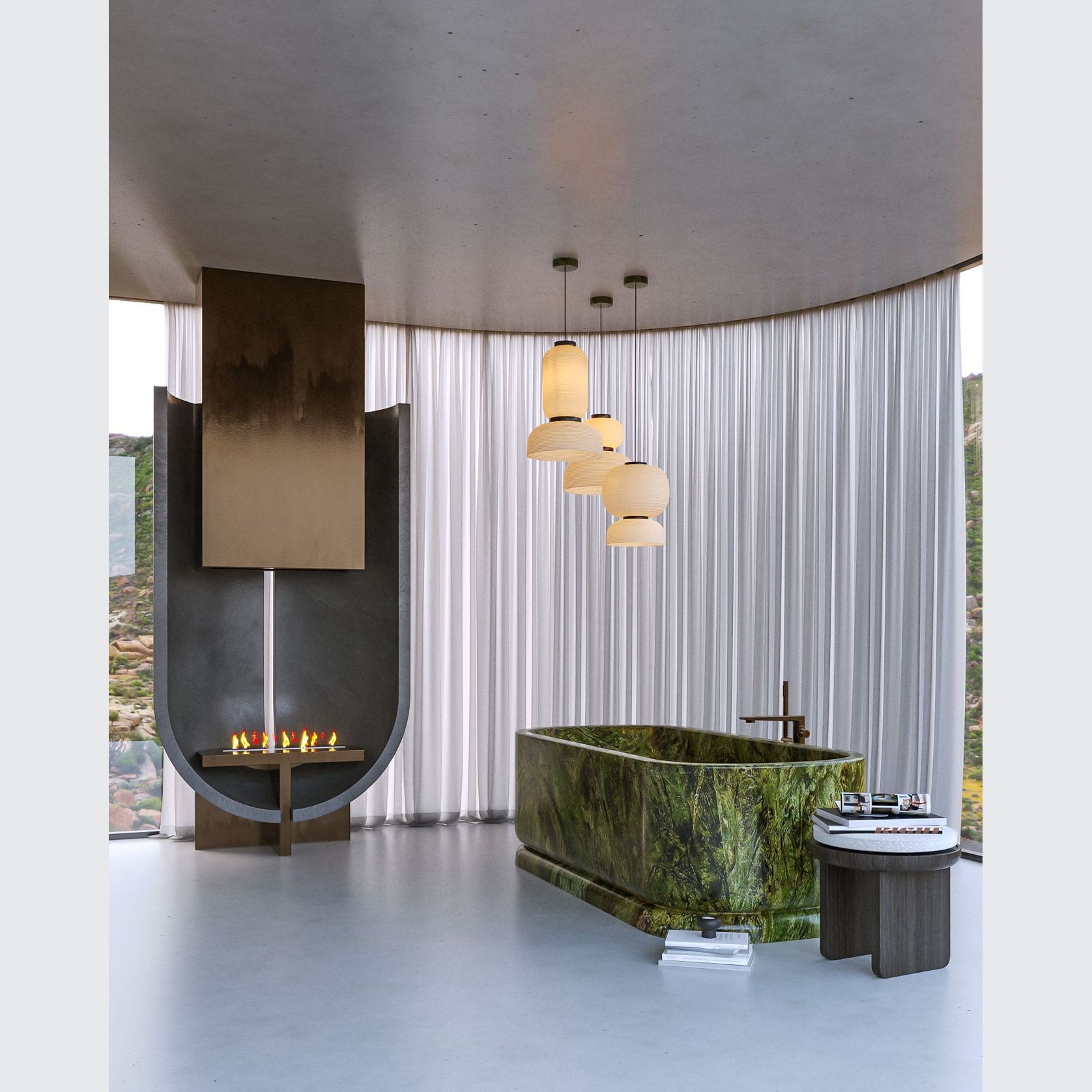 Hira Marble Bathtub gallery detail image