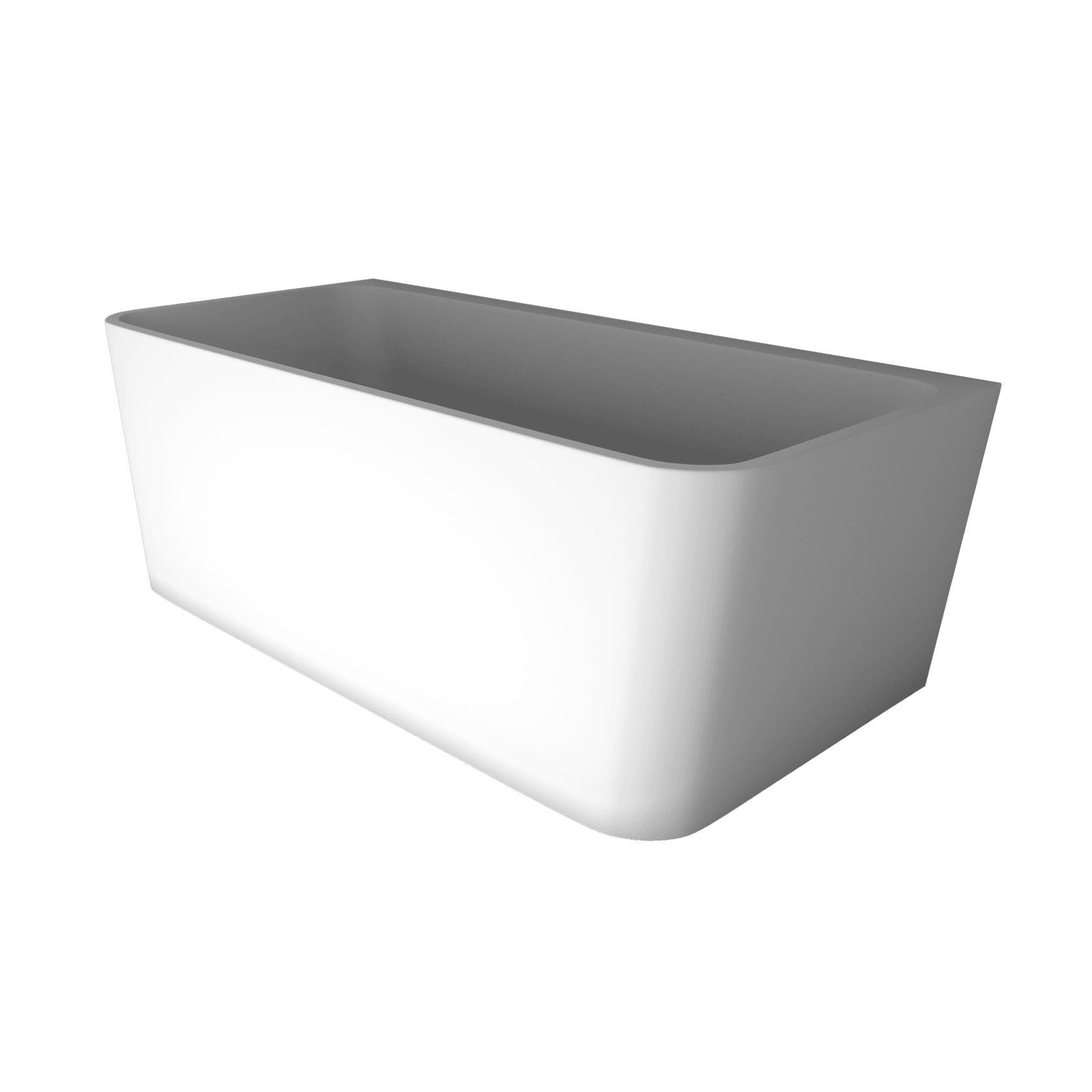 'The Smith' Bath 1700mm Back To Wall Gloss White Acrylic gallery detail image