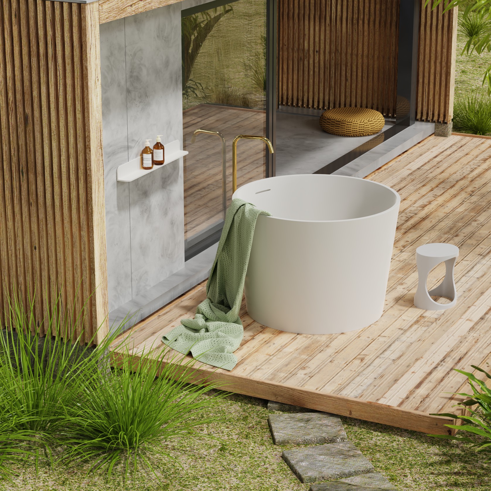 Rosario Two Seater Deep Soak Tub gallery detail image