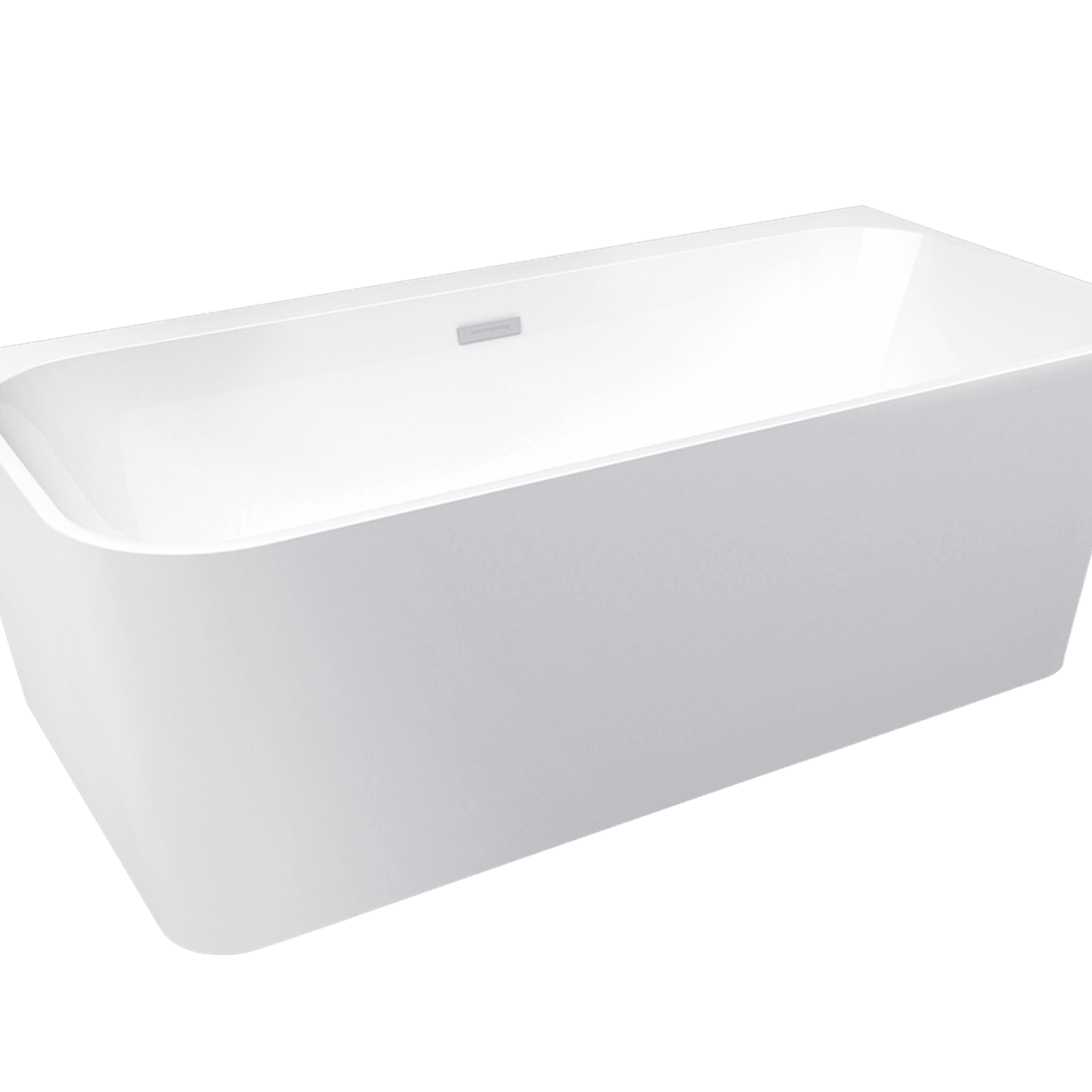 Curve Mini Back-to-Wall Acrylic Bath gallery detail image