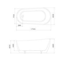Blanc 1700 Freestanding Bath gallery detail image