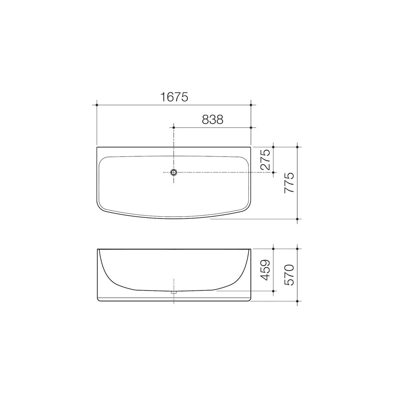 Urbane Back-to-Wall Freestanding Bath gallery detail image