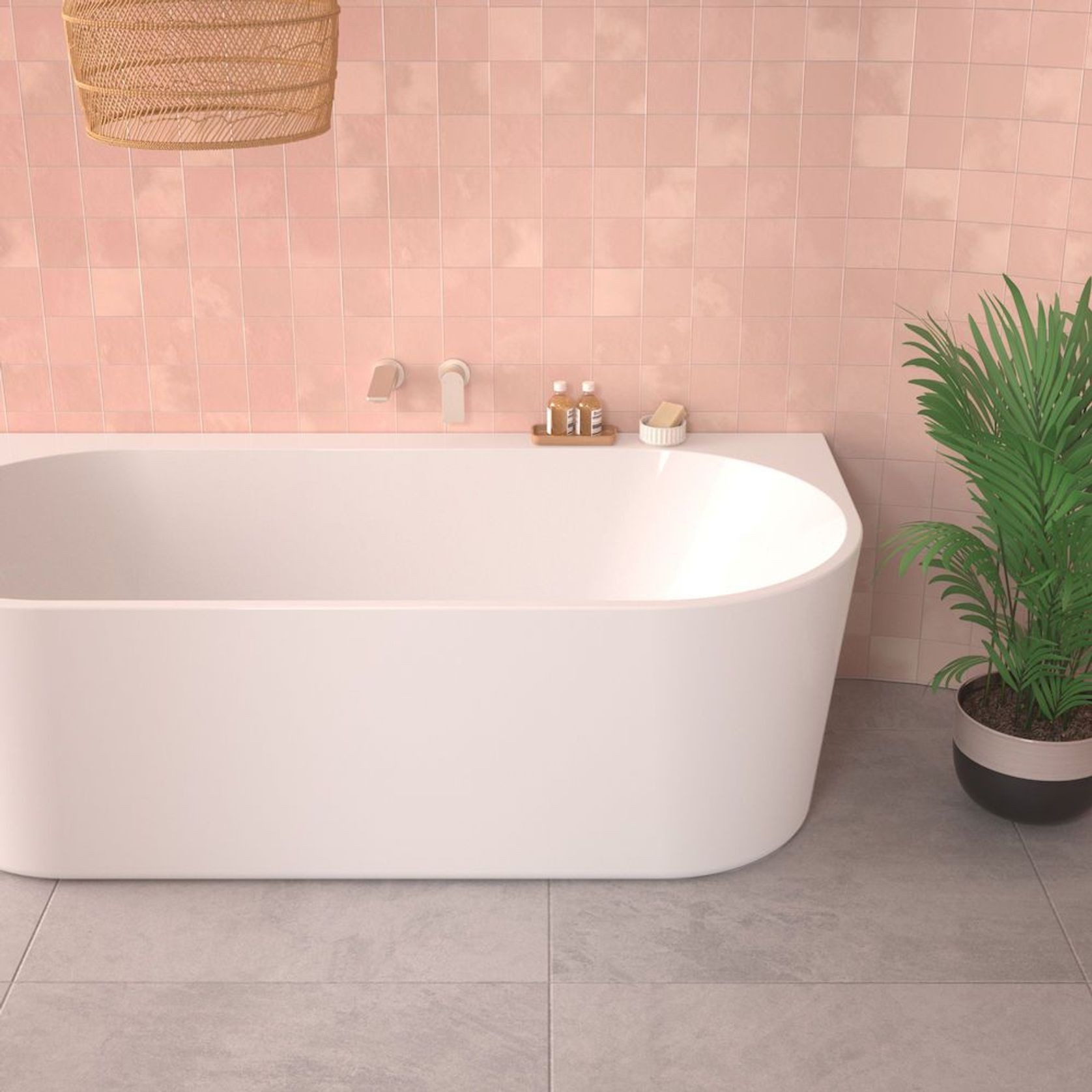 Urbane II Back to Wall Free Standing Bath 1600 gallery detail image