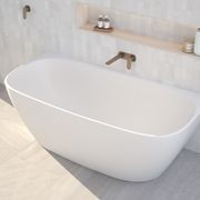 Contura II 1700mm Back to Wall Freestanding Bath | Matte White gallery detail image