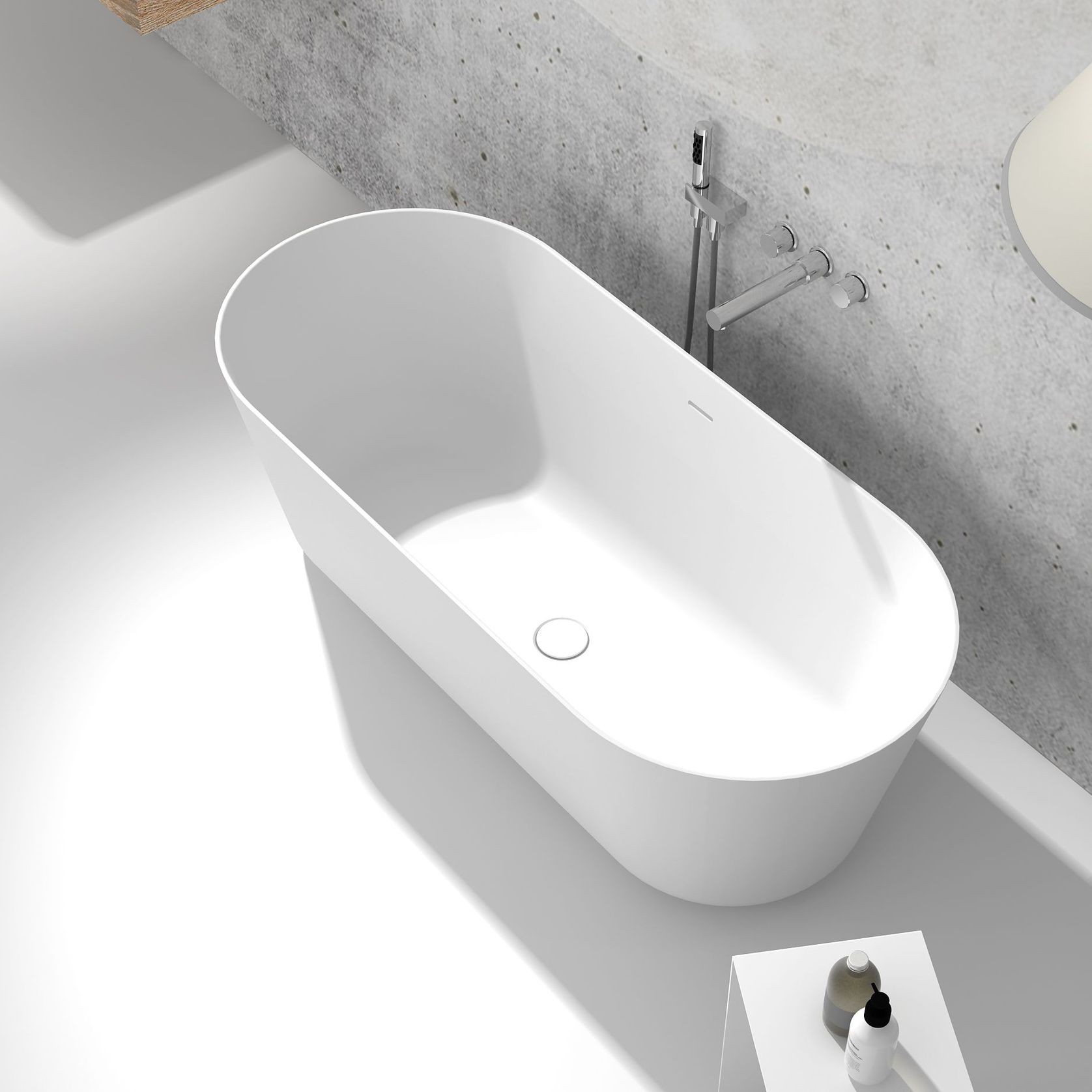 Thin Edge Freestanding Gia Itallii Stone Bath G65160 gallery detail image