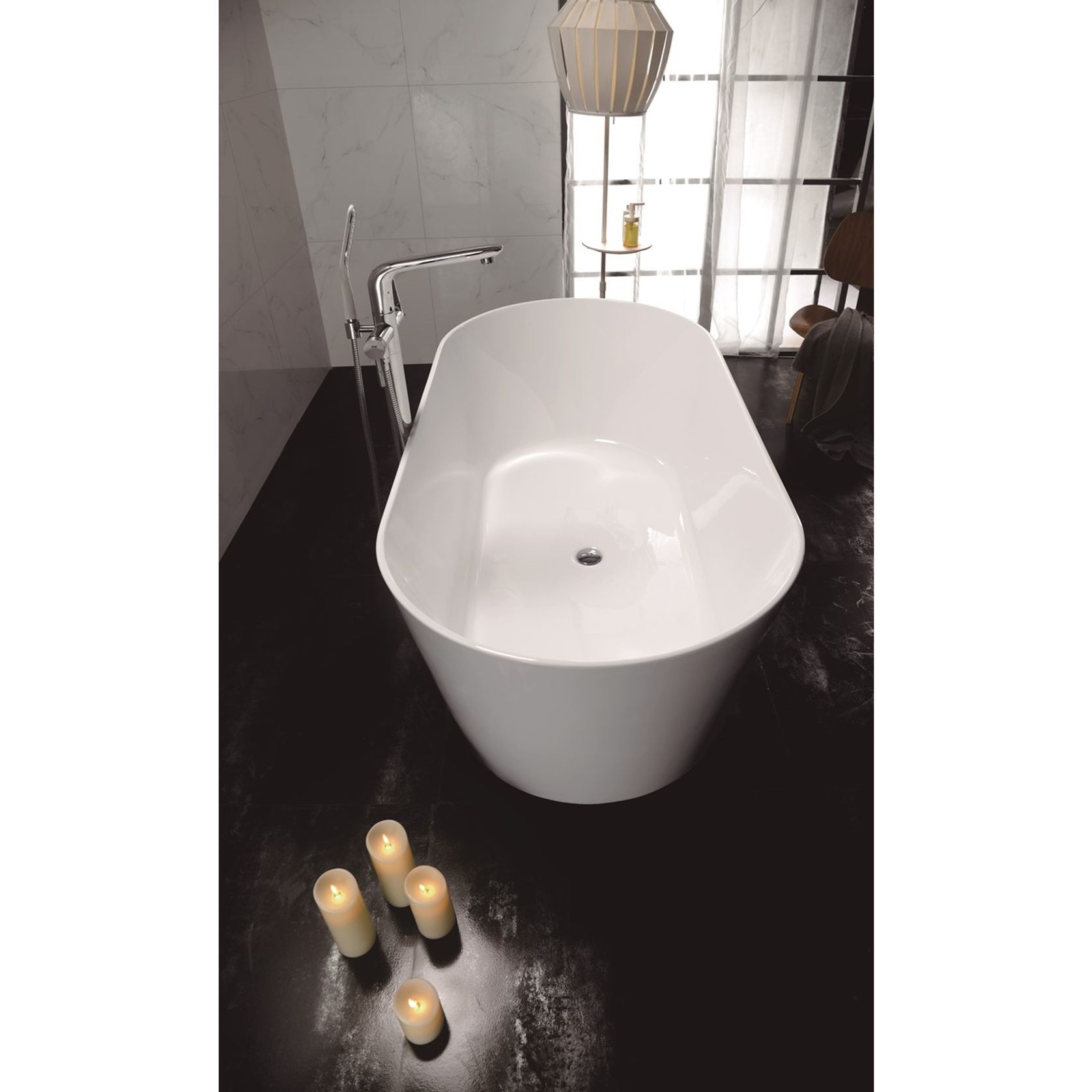 Unika Oval Freestanding W/Overflow Bath Tub gallery detail image