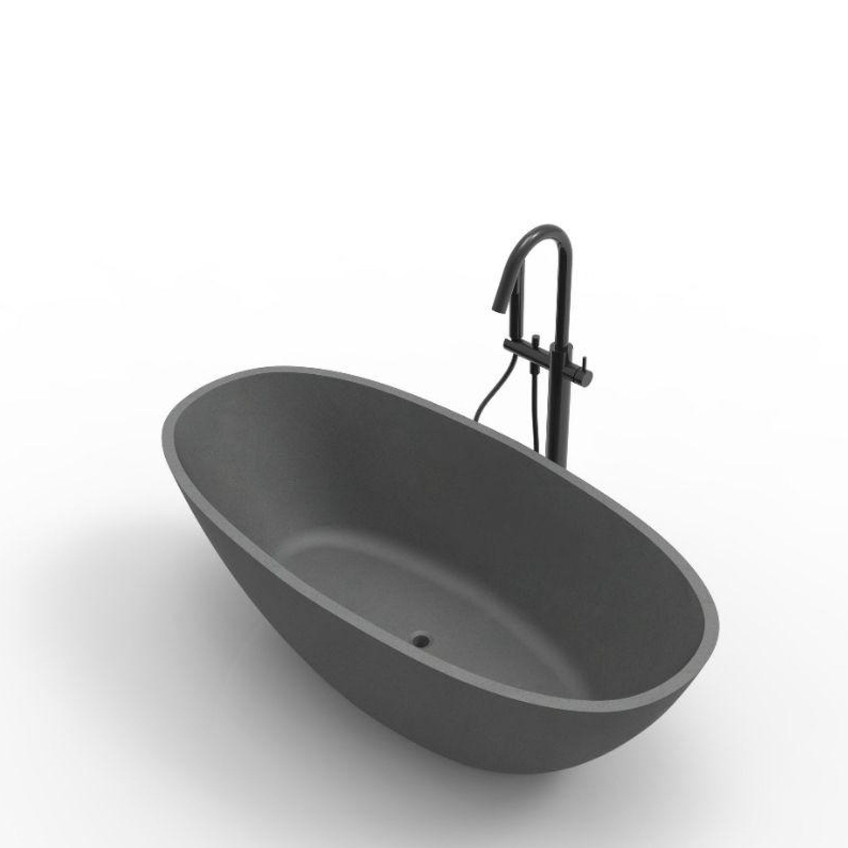 B008 Large Curved Hugi Bath 1640mm gallery detail image