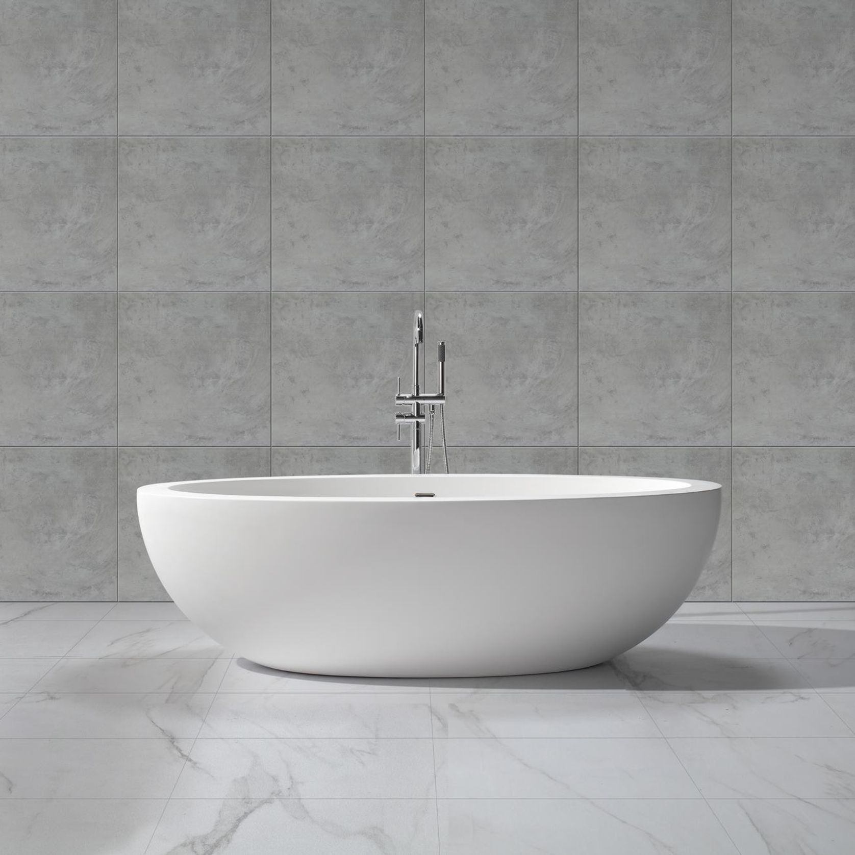 B048 Two Person Oval Shaped Hugi Bath 1880mm gallery detail image