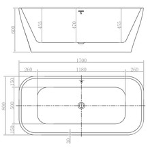 The Smith 1700mm Freestanding Bath Matte White gallery detail image