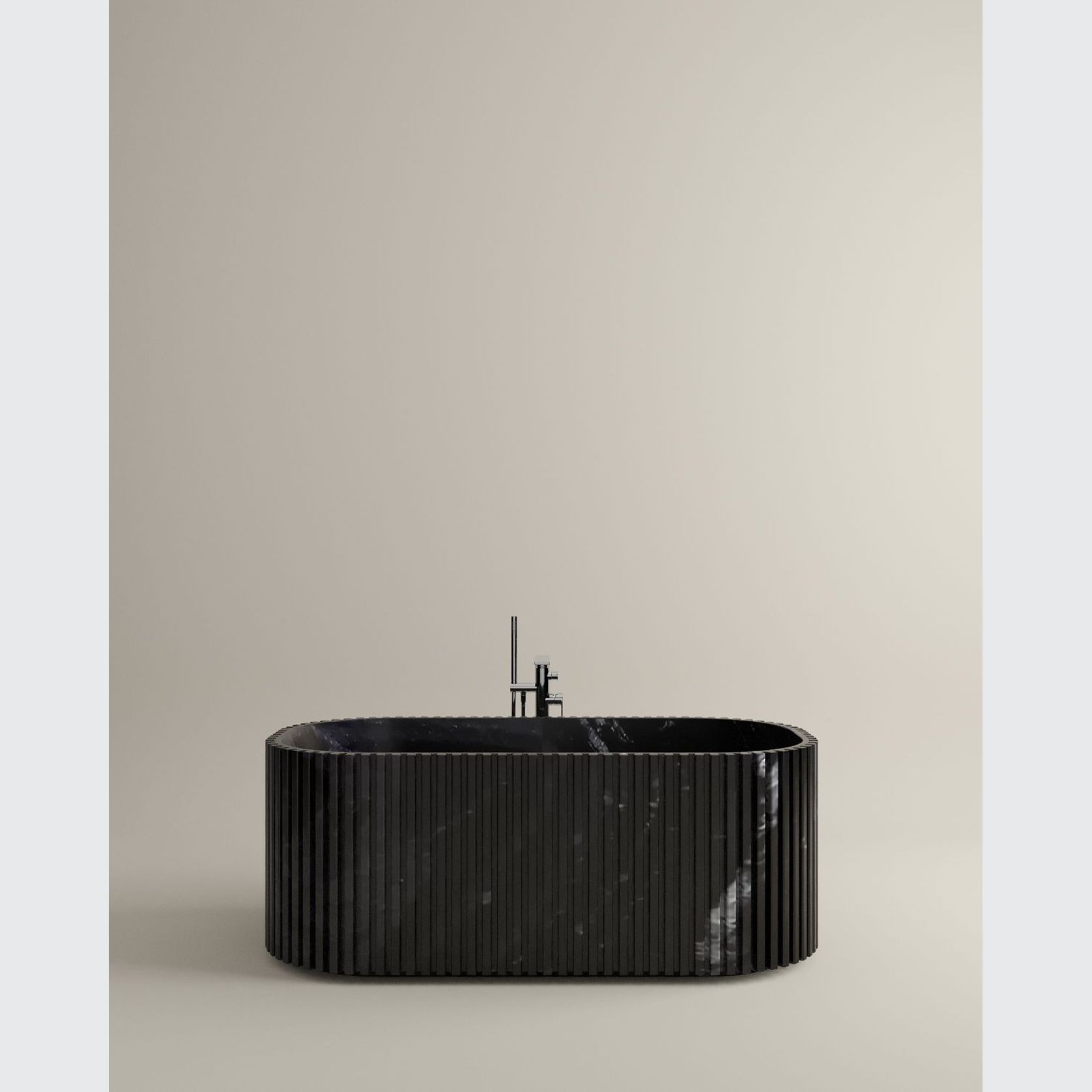 Biju Fluted Marble Bathtub gallery detail image