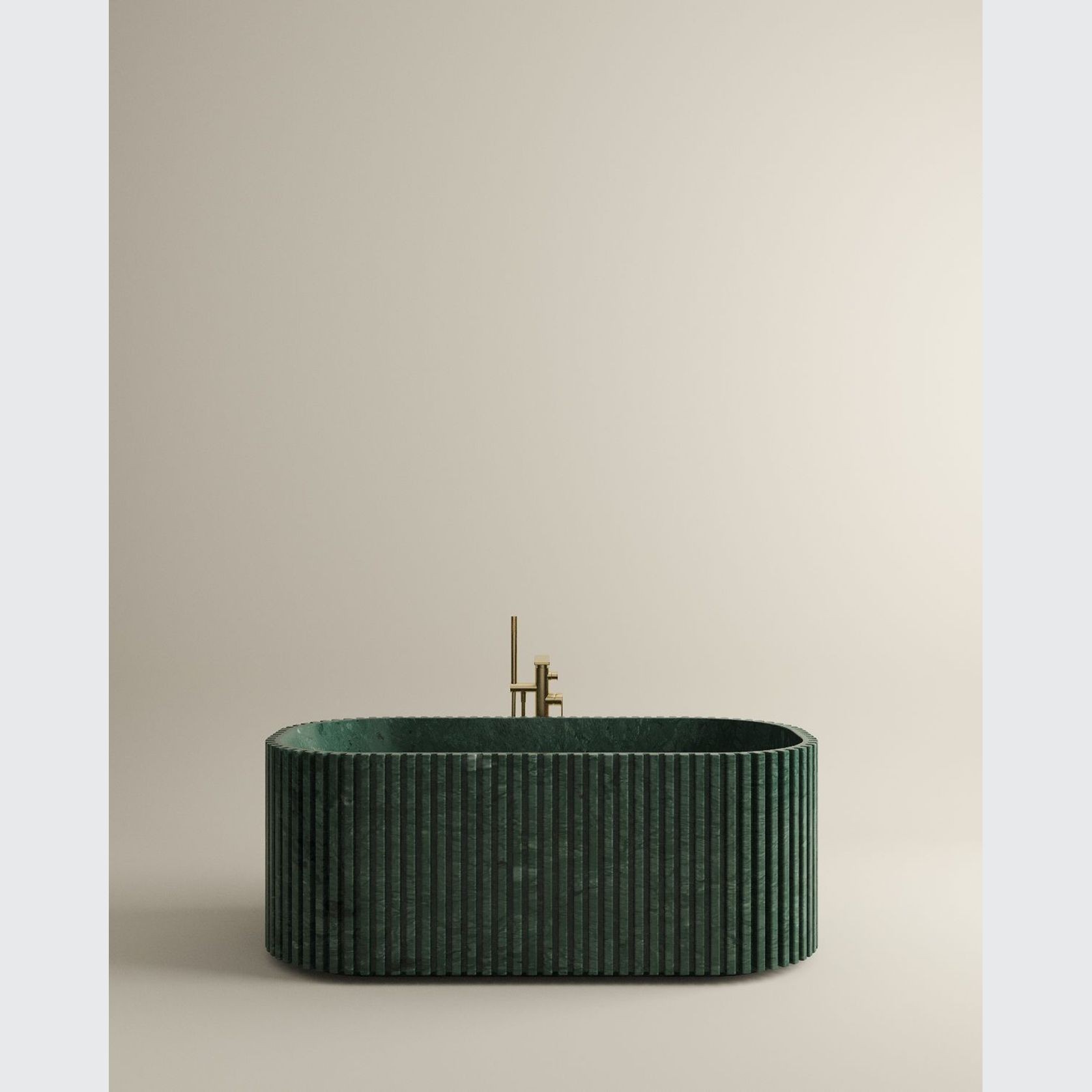 Biju Fluted Marble Bathtub gallery detail image