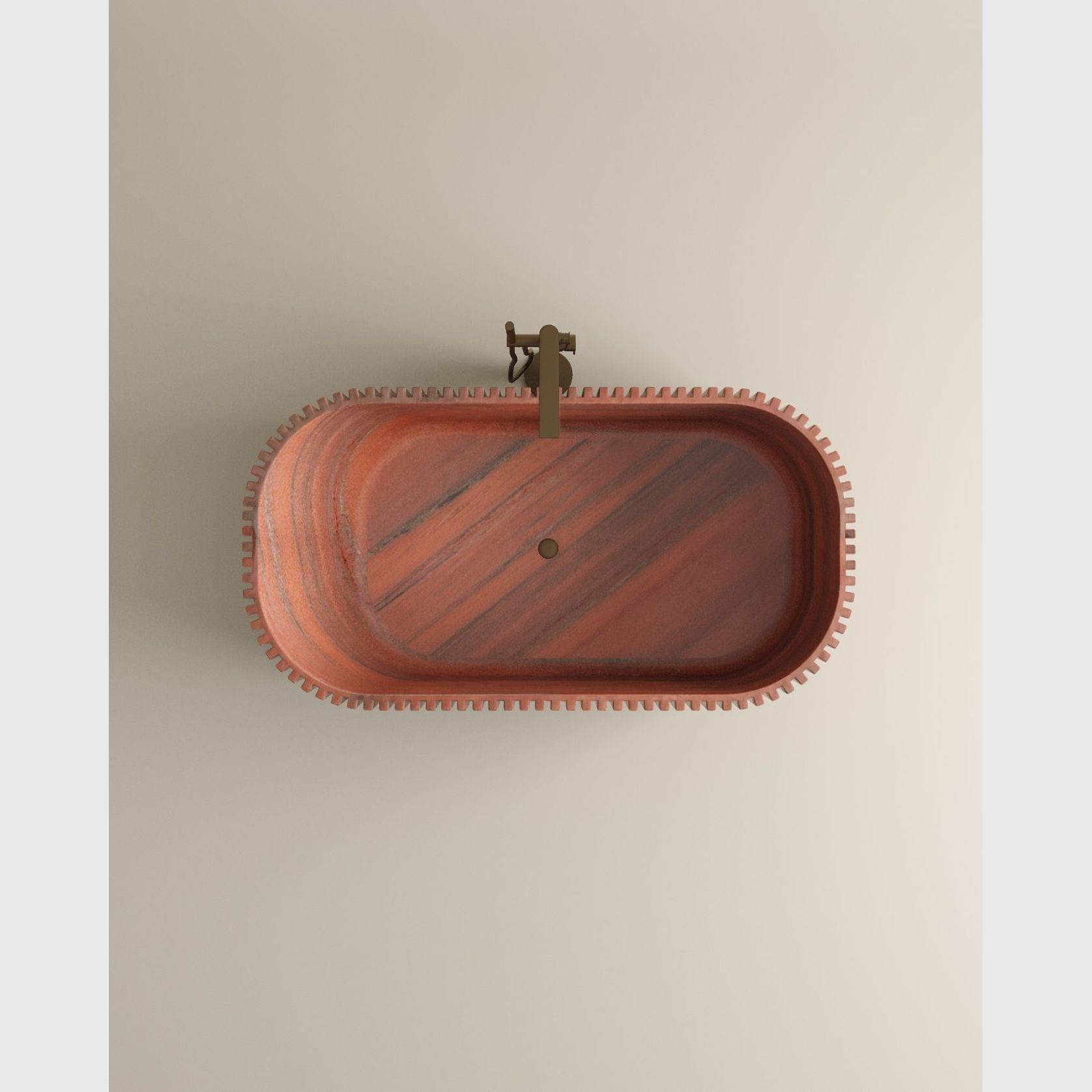 Biju Fluted Marble Bathtub gallery detail image