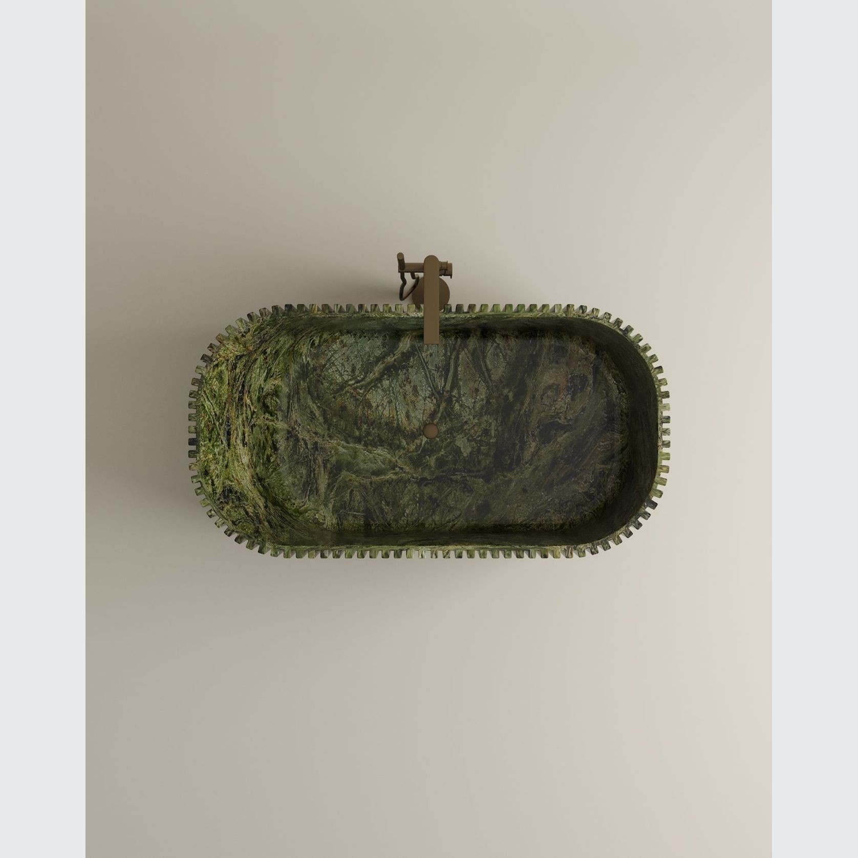 Biju Fluted Marble Bathtub gallery detail image