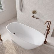 Athenia Freestanding Acrylic Bath with Overflow, 1700mm gallery detail image