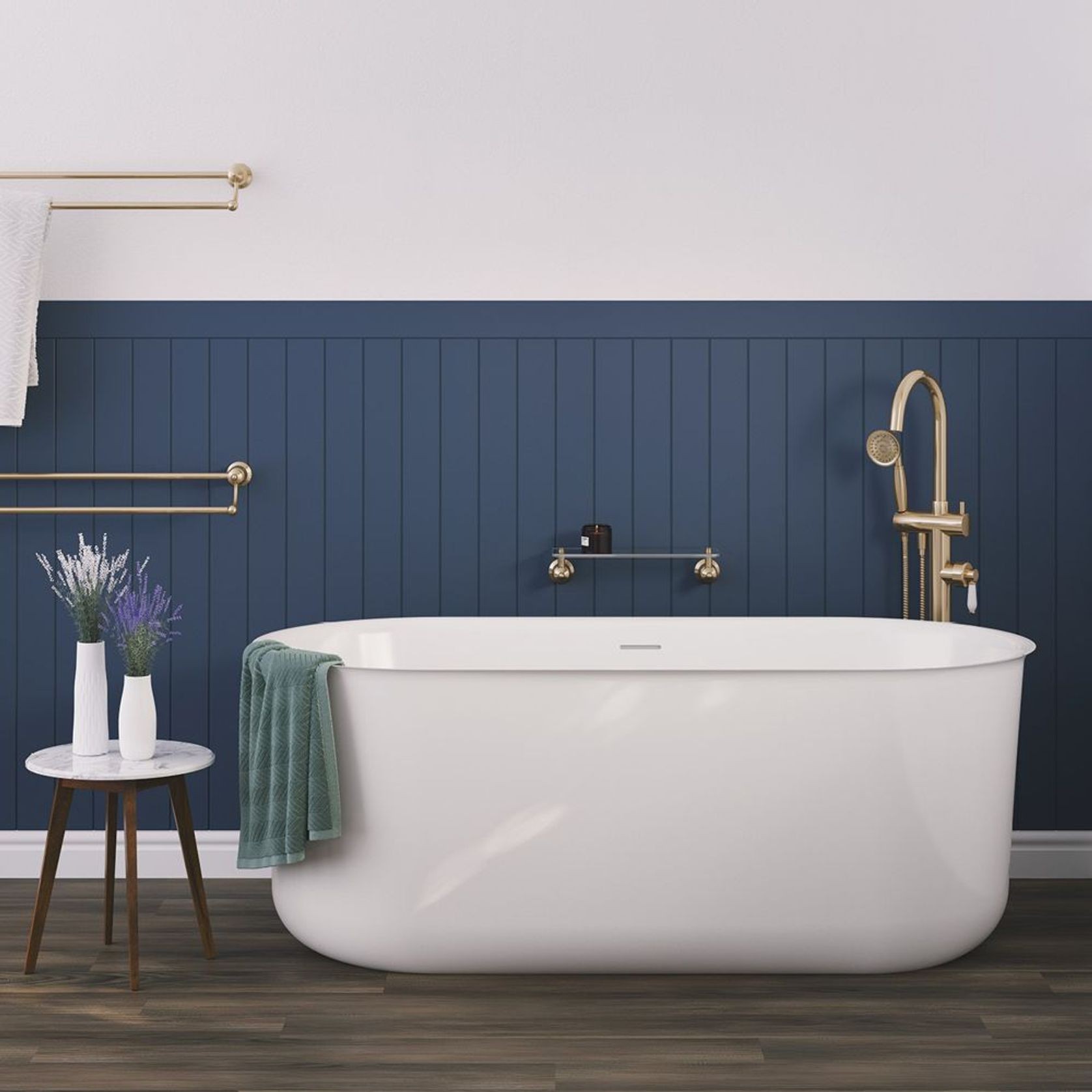 Windsor Freestanding Acrylic Bath with Overflow gallery detail image
