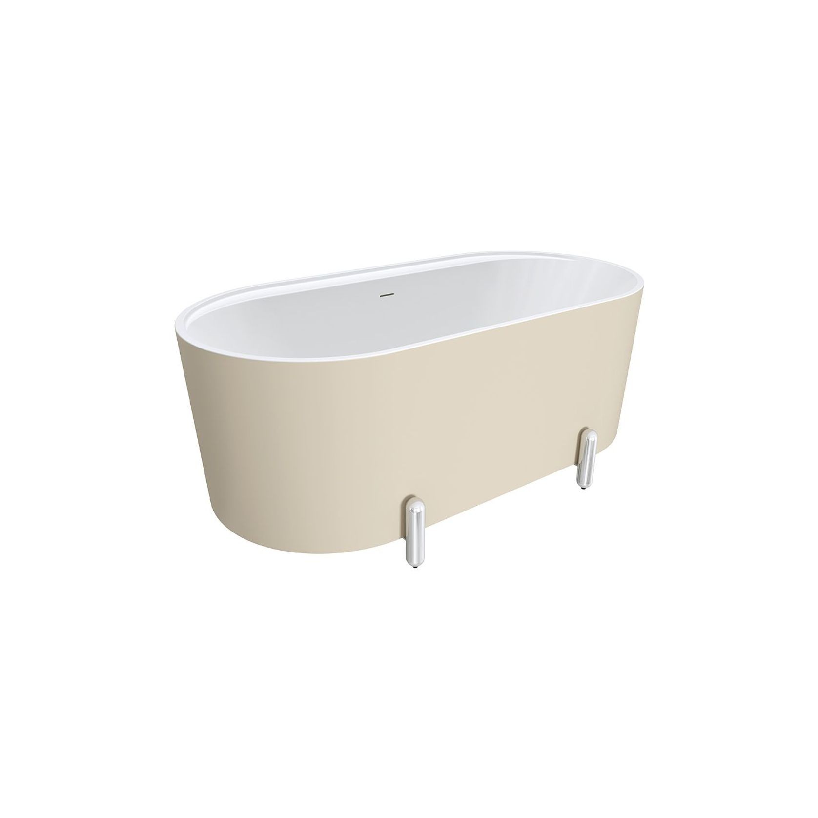 Aluca Freestanding with Legs, 1500mm Matte Khaki gallery detail image