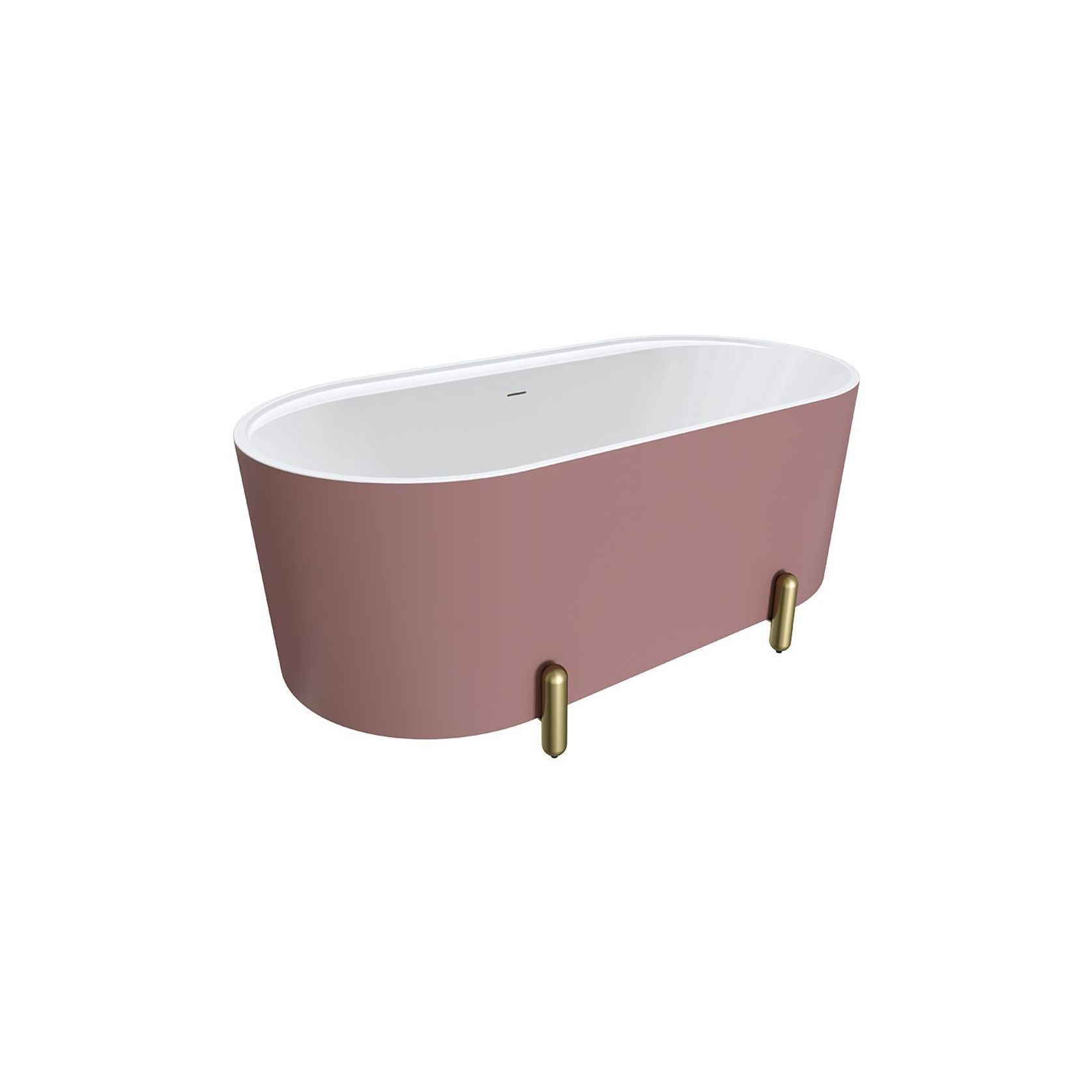 Aluca Freestanding with Legs, 1500mm Matte Rouge gallery detail image