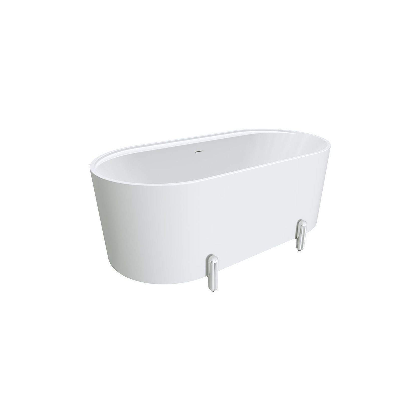 Aluca Freestanding with Legs, 1500mm Matte White gallery detail image